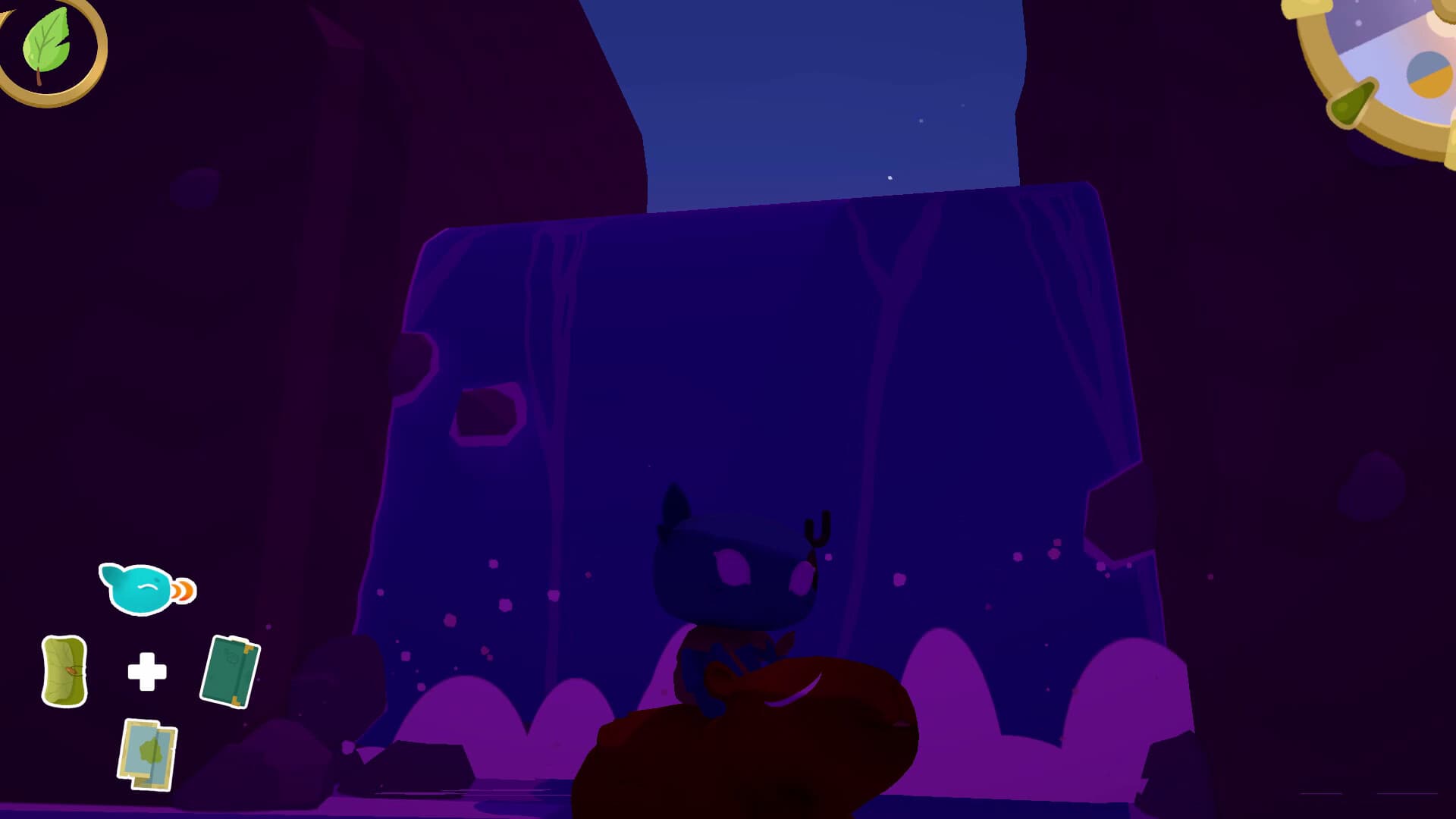 Exploring a glowing cave