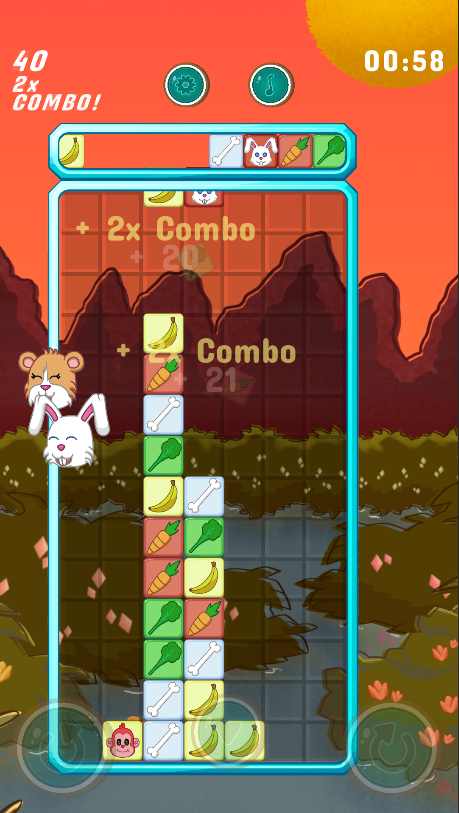 Interface principal do jogo com itens colecionáveis